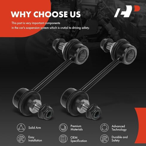 A-Premium 2 x Rear Sway Bar Links Stabilizer Bar Links, Compatible with Ford Edge 2007-2010 & Chevrolet Camaro 2010-2013, Caprice 2011-2017 & Mazda CX-9 & Lincoln MKX & Porsche 911 & Pontiac G8 in Saudi Arabia