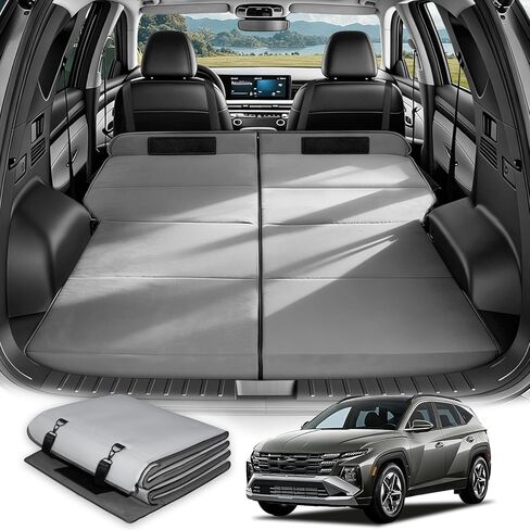 سرير سيارة لسيارة Hyundai Tucson، مرتبة تخييم من الإسفنج الذكي قابلة للطي وغير قابلة للنفخ، وسادة نوم سميكة قابلة للحمل لصندوق سيارات الدفع الرباعي، ترقية مرتبة هوائية لأساسيات التخييم والسفر، مع حقيبة تخزين in Kuwait