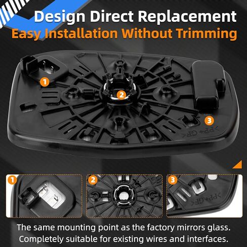 Driver Side Mirror Replacement for Honda CR-V CRV 2023 2024 2025, HR-V HRV 2023 2024 2025 - Left Side Mirror Glass, Rear View Mirrors Glass with Power Heated in Saudi Arabia