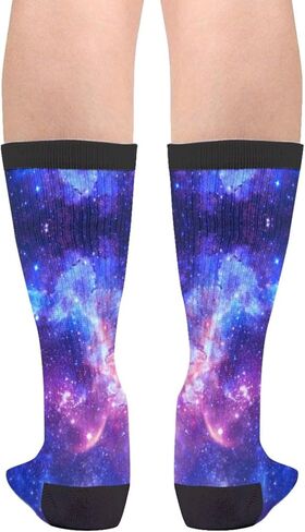 جوارب Giinly Galaxy Stars Constellation Astronomy Socks الجدة المضحكة للطاقم، هدايا مجنونة للرجال والنساء in Kuwait