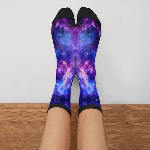 جوارب Giinly Galaxy Stars Constellation Astronomy Socks الجدة المضحكة للطاقم، هدايا مجنونة للرجال والنساء in Kuwait