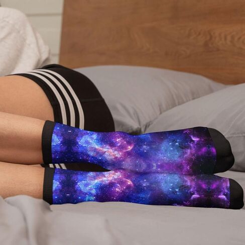 جوارب Giinly Galaxy Stars Constellation Astronomy Socks الجدة المضحكة للطاقم، هدايا مجنونة للرجال والنساء in Kuwait