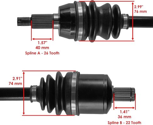 Caltric Front Rear Left Right Axles Compatible with Polaris Ranger 1000 / Crew 1000 Dsl/Xp 1000 in Saudi Arabia