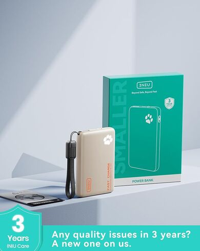 INIU Portable Charger, USB C Slimmest Triple 3A High-Speed 10000mAh Phone Power Bank, Flashlight External Battery Pack Compatible with iPhone 16 15 14 13 12 11 X Samsung S21 S20 Google LG iPad, etc in Saudi Arabia