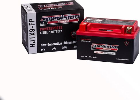 Precision HJTX9-FP Lithium-Ion Battery Replacement for Kawasaki 636CC ZX636-B,C Ninja ZX-6R, 2003-2017, 12 Volt 36 WH 180 CCA in Saudi Arabia