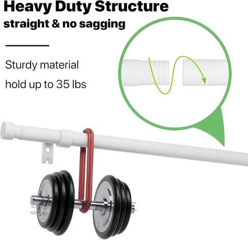 180 inch Curtain Rods, 1" Heavy Duty White Curtain Rod for Outdoor Pato, Living Room, Bedroom, Metal Modern Curtain Pole with End Caps, 10 to 15 ft Drapery Rod Set with Brackets in Saudi Arabia