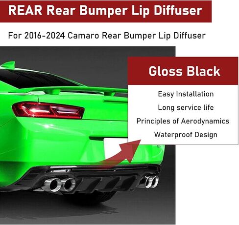 شفة ممتص الصدمات الخلفي متوافقة مع 2016-2024 Camaro LS LT1 LT SS (باستثناء طراز ZL1) كوبيه وموزع ناشر خلفي ببابين قابل للتحويل من ألياف الكربون in Saudi Arabia