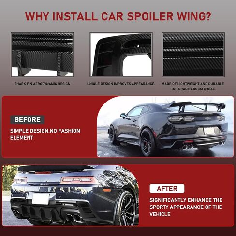 شفة ممتص الصدمات الخلفي متوافقة مع 2016-2024 Camaro LS LT1 LT SS (باستثناء طراز ZL1) كوبيه وموزع ناشر خلفي ببابين قابل للتحويل من ألياف الكربون in Kuwait