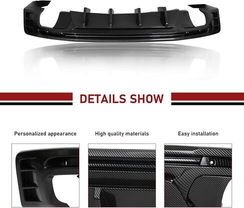 شفة ممتص الصدمات الخلفي متوافقة مع 2016-2024 Camaro LS LT1 LT SS (باستثناء طراز ZL1) كوبيه وموزع ناشر خلفي ببابين قابل للتحويل من ألياف الكربون in Kuwait