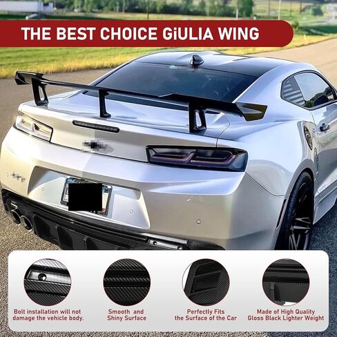 شفة ممتص الصدمات الخلفي متوافقة مع 2016-2024 Camaro LS LT1 LT SS (باستثناء طراز ZL1) كوبيه وموزع ناشر خلفي ببابين قابل للتحويل من ألياف الكربون in Kuwait