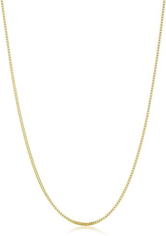 قلادة بسلسلة مربعة من الفولاذ المقاوم للصدأ مطلية بالذهب الأصفر عيار 2 ملم من The Bling Factory in Kuwait