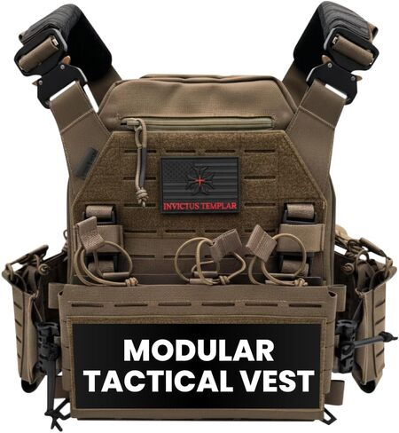 سترة تكتيكية معيارية - نايلون 1000D، إطلاق سريع، MOLLE، قابل للتعديل | تدريب الادسنس، وسترة اللياقة البدنية in Kuwait