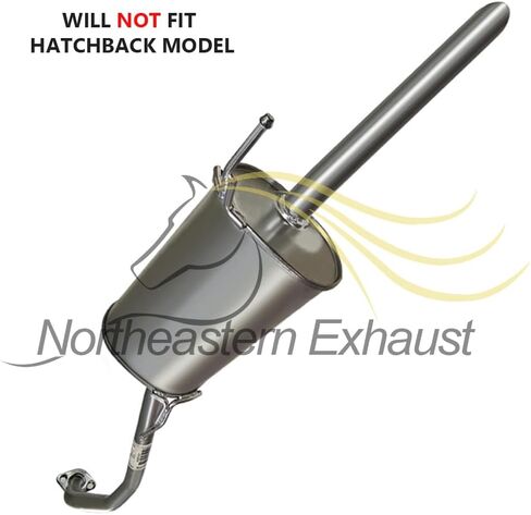 Northeastern Exhaust | Stainless Steel Exhaust Muffler Compatible for Nissan Versa 2012-2018 1.6L | Free Gasket, Hanger and Bolts & Nuts Included | Automotive Replacement Part in Saudi Arabia