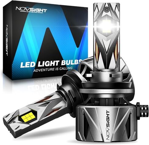 NOVSIGHT H11 LED Fog Lights Bulbs - 55000 Lumens,100000 Hours Lifespan,6500K Cool White Light,Efficent Cooling System, Pack of 2 in Saudi Arabia