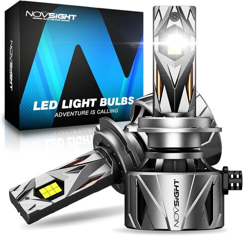 NOVSIGHT H11 LED Fog Lights Bulbs - 55000 Lumens,100000 Hours Lifespan,6500K Cool White Light,Efficent Cooling System, Pack of 2 in Saudi Arabia