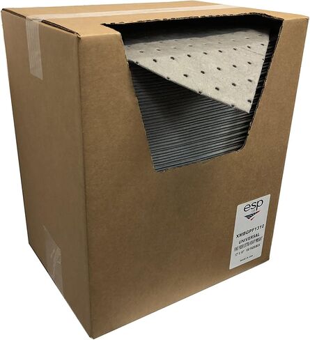 GFF-1310 مادة ماصة ثقيلة جدًا، سعة 12 جالونًا، بولي بروبيلين، وسادة رمادية (13 بوصة × 10 بوصة) 100/صندوق in Kuwait