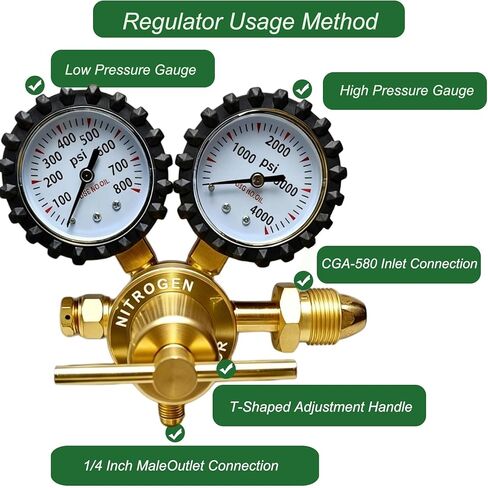 طقم اختبار تسرب ضغط النيتروجين للسيارات/HVAC. أدوات اختبار الضغط، تتضمن منظمًا، ومشعب صمام واحد، وخرطوم أحمر 1/4 بوصة وخرطوم أصفر 1/4 بوصة لتسريبات الخراطيم، والوصلات السائبة، والمبخرات، والمكثفات in Kuwait