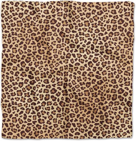 الفهد طباعة الحرير وشاح باندانا براون ليوبارد طباعة المرأة الأزياء ساحة الحرير التفاف الشعر in Kuwait