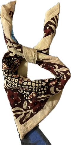 عصابة رأس بوهو شيك، باندانا مطبوعة بالأزهار، وشاح باندانا مصنوع يدويًا، غطاء رأس عصري، وشاح شمسي قطني وشاح رأس بوهيمي، باندانا عصرية للنساء in Kuwait