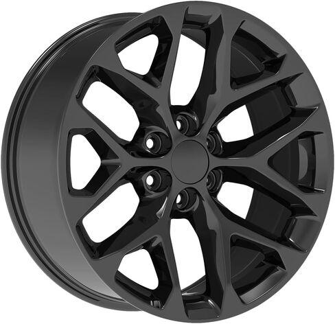 طبق الأصل 176 جيجابايت ندفة الثلج 20 × 9 6 × 5.5 "+24 ملم حافة عجلة سوداء لامعة 20 بوصة in Kuwait