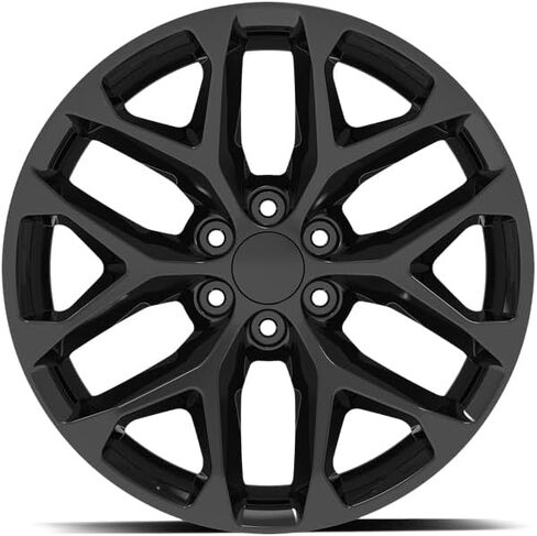 طبق الأصل 176 جيجابايت ندفة الثلج 20 × 9 6 × 5.5 "+24 ملم حافة عجلة سوداء لامعة 20 بوصة in Kuwait