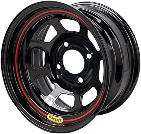 15x7 Wheel, DOT Street Legal - 15 x 7 in Rim | 4.000 in Backspace - 4x100 mm Bolt Pattern | Steel - Black Powder Coat | Each in Saudi Arabia