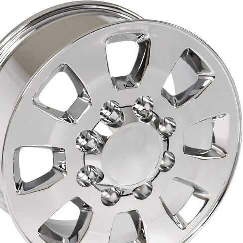 عجلات OE مقاس 18 بوصة CV75A تناسب طراز سييرا 2500/3500 8x165.1 18x8 كروم - هولاندر 5501 (1) in Saudi Arabia