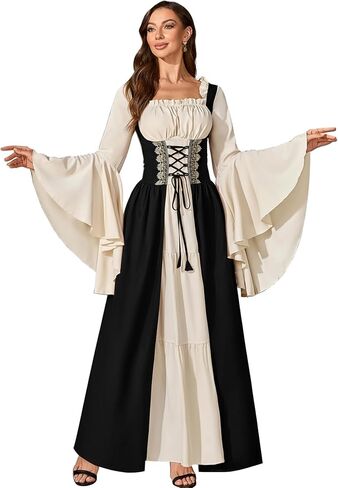 Abaowedding Women Renaissance Costume Medieval Dress Irish Cosplay in Saudi Arabia