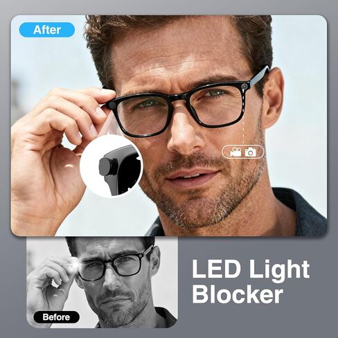 2PCS LED Light Cover for Ray-Ban Meta Glasses, Light Blocker Covers Compatible with RayBan Meta Wayfarer, Skyler, Oakley, Headliner Accessories, Blackout LED Blocking Cover for Meta Glasses in Kuwait