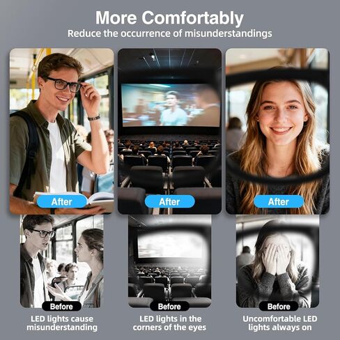 2PCS LED Light Cover for Ray-Ban Meta Glasses, Light Blocker Covers Compatible with RayBan Meta Wayfarer, Skyler, Oakley, Headliner Accessories, Blackout LED Blocking Cover for Meta Glasses in Kuwait