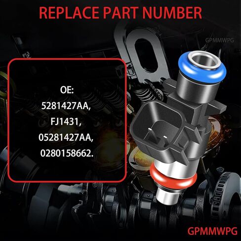 6Pcs Fuel Injectors 5281427AA 8 Holes Compatible with Jeep Grand Cherokee 2018-2024 Wrangler 2018-2023 Ram 1500 2019-2022 for Dodge Durango 2018-2024 Chrysler Pacifica 2017-2024 3.6L Set of 6 in Saudi Arabia