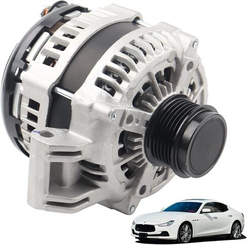 Alternator Compatible with 2014-2019 Maserati Ghibli 2013-2019 Maserati Quattroporte V6 3.0L 200A 12V CW SD6 Replace# 104210-6990 in Saudi Arabia