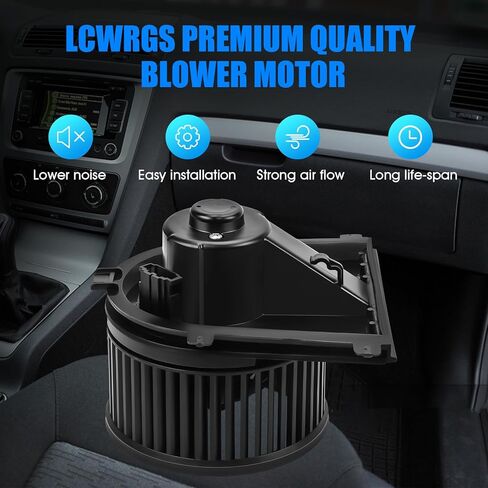 Front AC Heater Blower Motor with Fan for VW Volkswagen Beetle Golf Jetta Audi TT 1999 2000 2001 2002 2003 2004 2005 2006 2007 2008 2009 2010 Replaces 700158 in Saudi Arabia