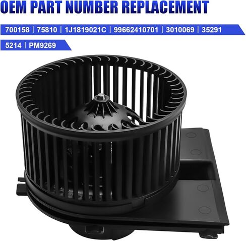 Front AC Heater Blower Motor with Fan for VW Volkswagen Beetle Golf Jetta Audi TT 1999 2000 2001 2002 2003 2004 2005 2006 2007 2008 2009 2010 Replaces 700158 in Saudi Arabia