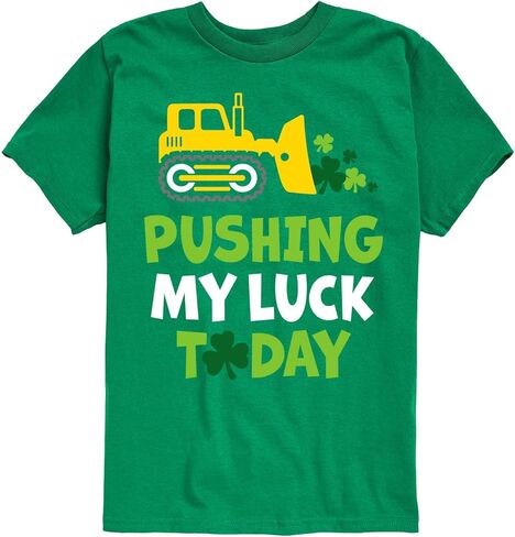 Instant Message - St. Patrick's Day - Pushing My Luck Today - Toddler and Youth Short Sleeve Graphic T-Shirt in Saudi Arabia