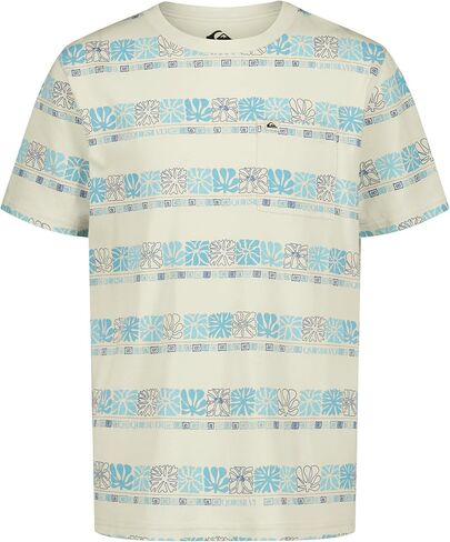 Quiksilver Boys' Short Sleeve Striped T-Shirt, Soft & Comfortable, Regular Fit in Saudi Arabia