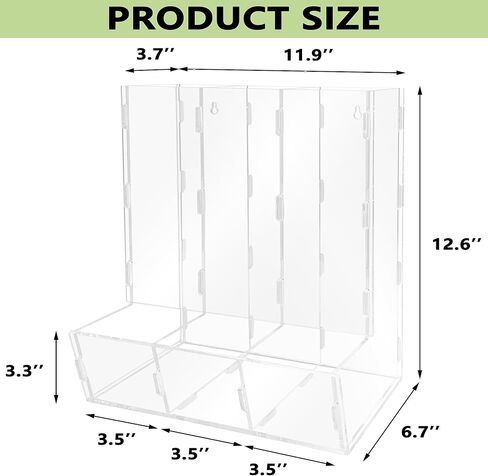 Montex Acrylic Wall Toy Dispenser, Acrylic Wall Storage, (Single Compartment) Hanging Organizer and Storage Bin for Playroom, Blocks, Cars, Balls, Snacks in Kuwait