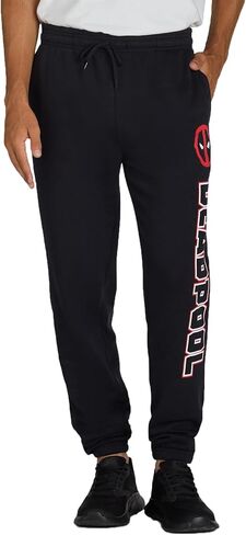 Marvel Deadpool Sweatpants Men's Logo Design Adult Fleece Jogger Lounge Pants in Saudi Arabia