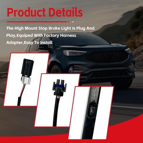 923-133 ضوء توقف عالي متوافق مع 2015-2024 Ford Edge LED مجموعة ضوء الفرامل الثالثة استبدال FT4Z13A613A ضوء الفرامل الثالث in Saudi Arabia