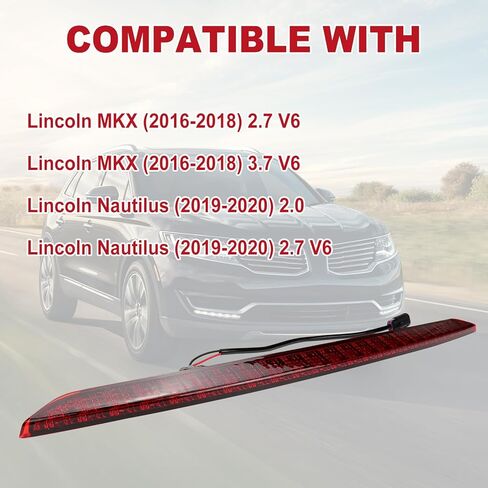 3rd Third Brake Light 923-302 For Lincoln MKX 2016 2017 2018 Nautilus 2019 2020 Center High Mount Stop Light Replaces FA1Z13A613AB in Saudi Arabia