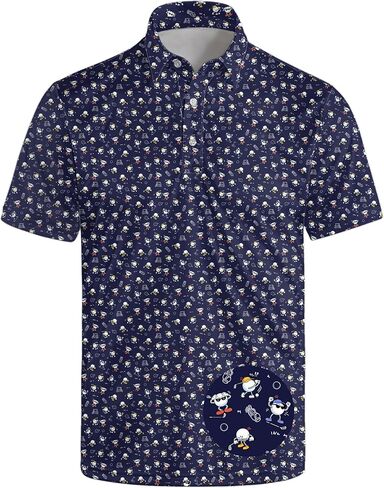 قمصان بولو جولف مضحكة للرجال مطبوعة بأكمام قصيرة، قمصان جولف رياضية بأكمام قصيرة، هدايا جولف in Kuwait