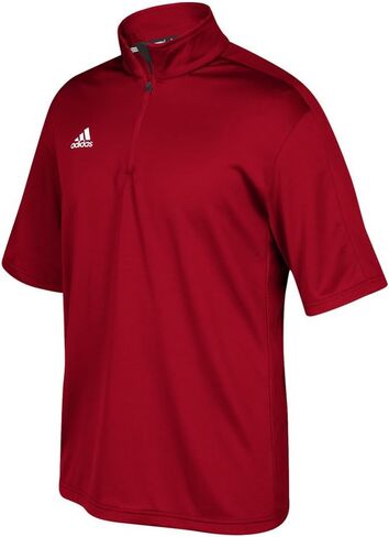 adidas Game Built Short Sleeve QuarterZip Top Men's Multisport, Varsity Red X-Small in Saudi Arabia