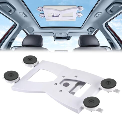 GADFISH Starlink Mini Mount للسقف - 4 حامل أكواب شفط قابل للتعديل وقابل للغسل، حامل زجاجي للسيارة / RV مضاد للجاذبية للتخييم، والسفر في الهواء الطلق واستقبال الإشارات، أبيض in Kuwait