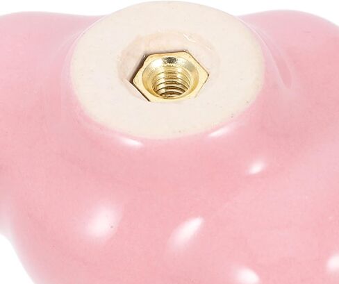 قطعتان من مقابض سحب درج السيراميك لأثاث الغرفة، مقابض أبواب من السيراميك الوردي لخزانة الملابس والخزانة، أجهزة خزانة على شكل سحابة لديكور غرفة النوم in Kuwait