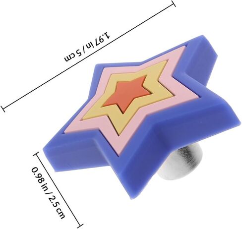 PRETYZOOM 4pcs Cartoon Silicone Drawer Handles ’ Cabinet Pulling Handles Star Shape Soft Anti-Collision Knobs for ’s Wardrobe and Furniture Drawer Accessories in Saudi Arabia