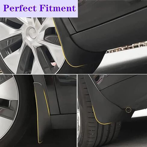 واقيات الطين للسيارة لعام 2025 Hyundai Venue 2019-2024، واقيات الطين الأمامية والخلفية المصبوبة المخصصة، مشاعل شديدة التحمل، مجموعة ملحقات السيارات 4 قطع، أرسل منشفة غسيل سيارة واحدة in Saudi Arabia