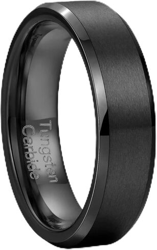 Men's Wedding Rings, Men's Tungsten Rings, 6mm and 8mm, Comfort Matte Men's Wedding Rings, Comfort Fit in Kuwait