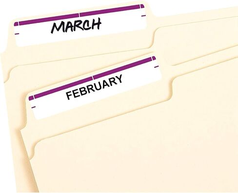 Avery Print or Write File Folder Labels for Laser and Inkjet Printers, 1/3 Cut, Purple, Pack of 252 (5204) - 3 Pack in Saudi Arabia