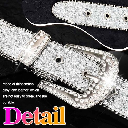 Nicute Rhinestone Belt Sparkly Y2K Studded Belt Western Cowgirl Accessories for Adult in Saudi Arabia