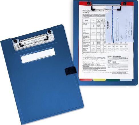 Carstens Paper Charting Toolkit with Privacy Clipboards (Set of 10), Including 5-Tab Blank Plastic Dividers, Divider Set Posts and ID Cards, Blue in Saudi Arabia